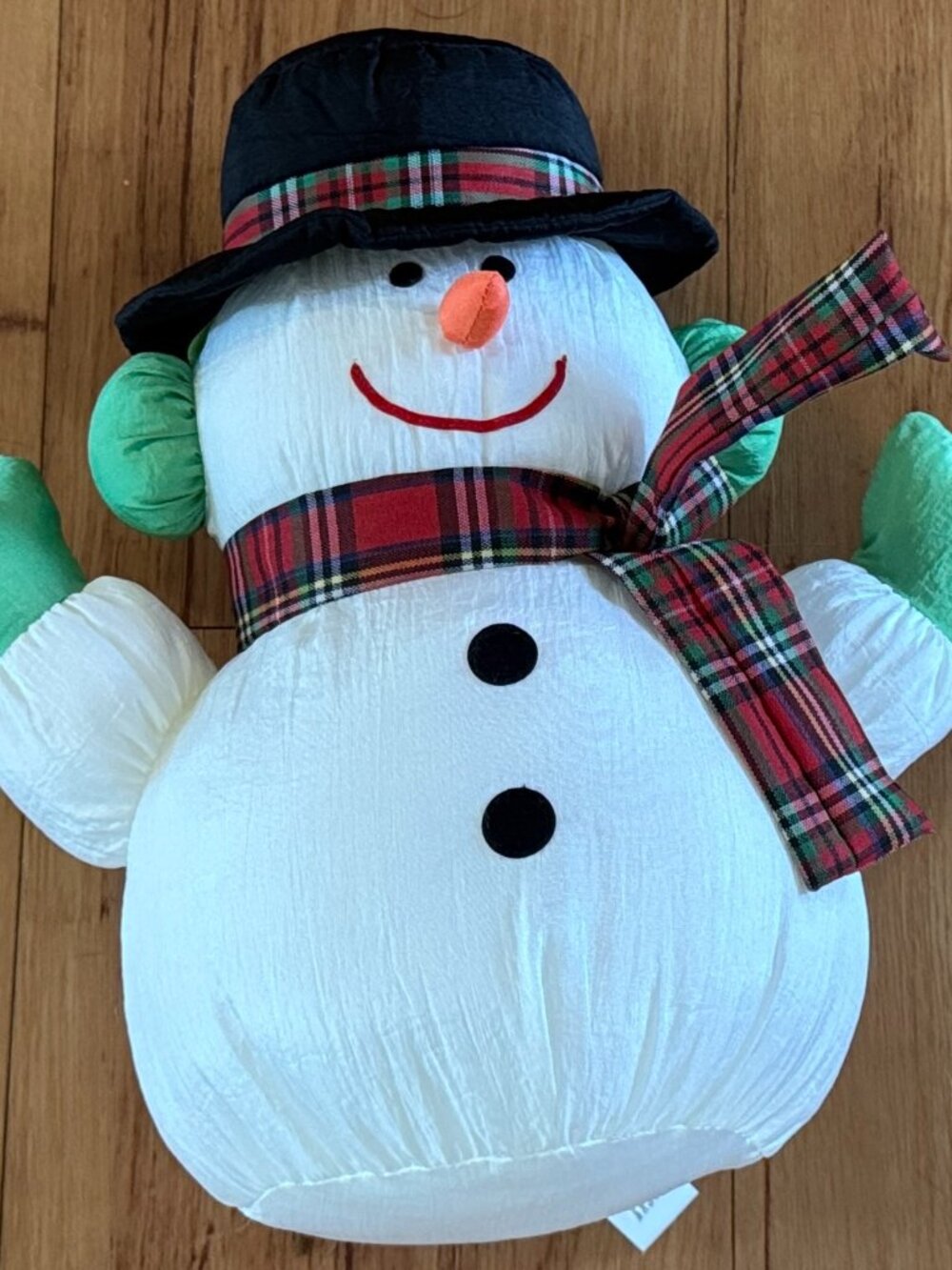 Gibson Greetings Nylon Parachute Snowman 11” Plush Stuffed Animal 1993